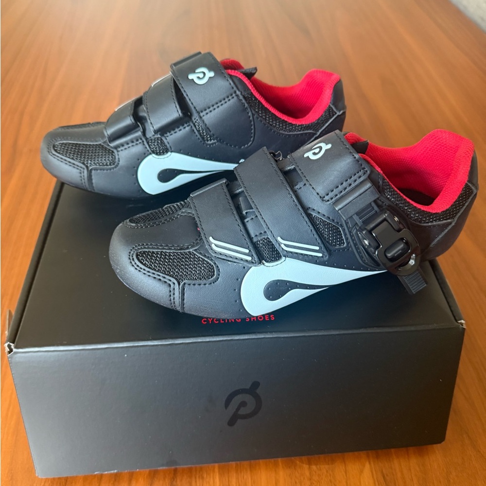 BNIB Peloton Black and Red Cycling Shoes